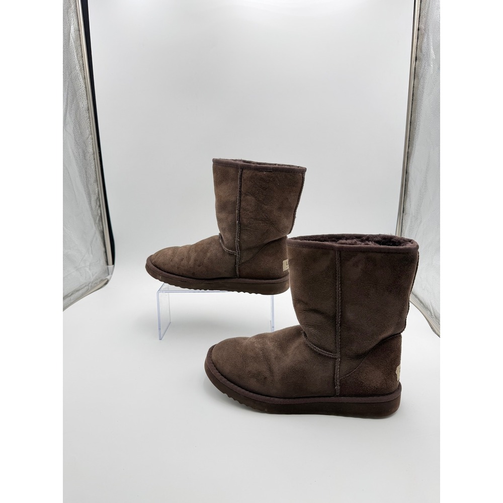 UGG Classic Womens 9 Chocolate Brown Suede Sheepskin Winter Boots 5803